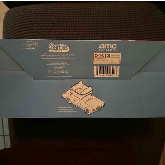 Amc Barbie: The Movie Collectible Pink Corvette Convertible Popcorn Container - Picture 11 of 13